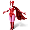 Retro Red Witch Costume