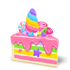 Pink Unicorn Cake Slice